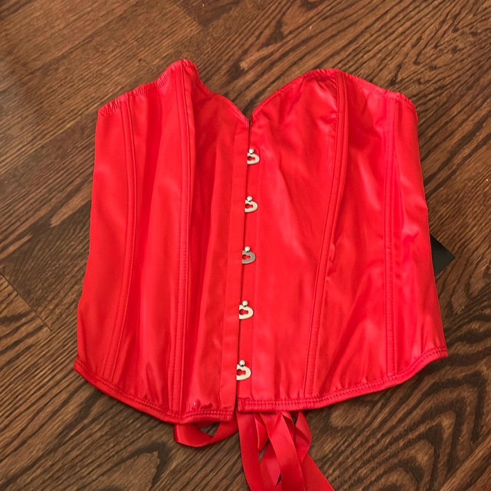 Brand new red corset size medium